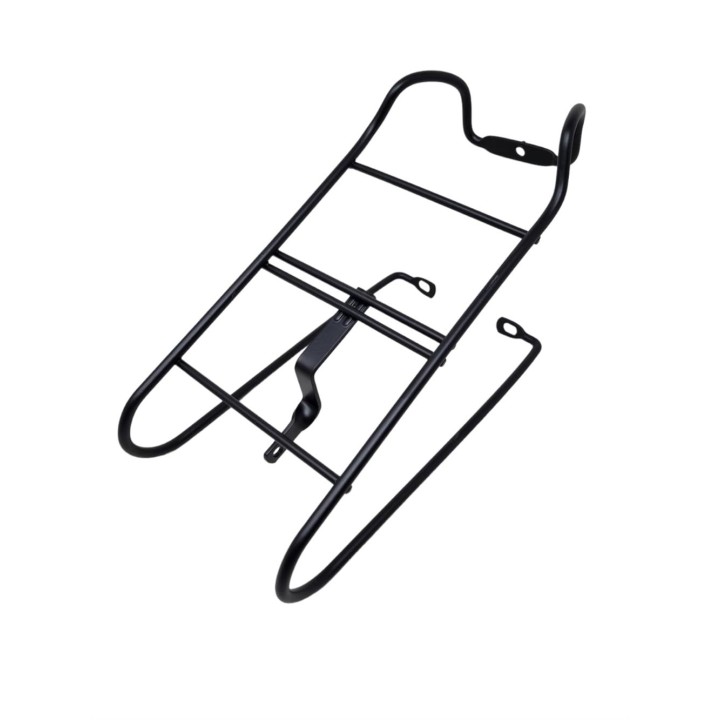 PORTACESTINO IN FERRO NERO CON ATTACCO FRENO V/BRAKE.