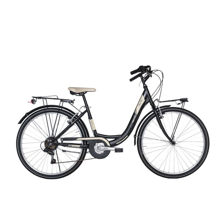 BICI 26 MONOTUBO LAZY DAYS 6V H.T.ACCIAIO VELOMARCHE BLACK