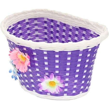 CESTINO ANTERIORE BABY BIANCO/VIOLA SENZA GANCI IN PLASTICA